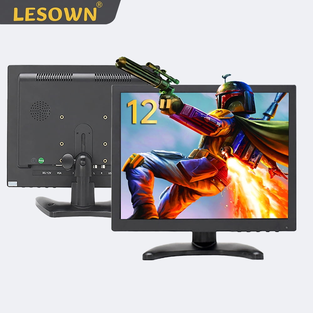 LESOWN Small Multi-Point Touch Monitor 12 inch 1024x768 IPS 4:3 CCTV ...