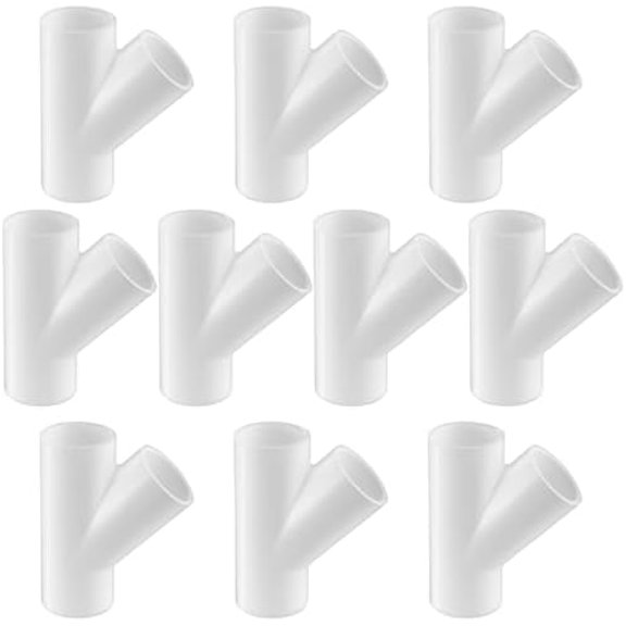 LESSO PVC Pipe Fittings (3-Way Wye, 3/4 Inch), PVC Wye 10PCS
