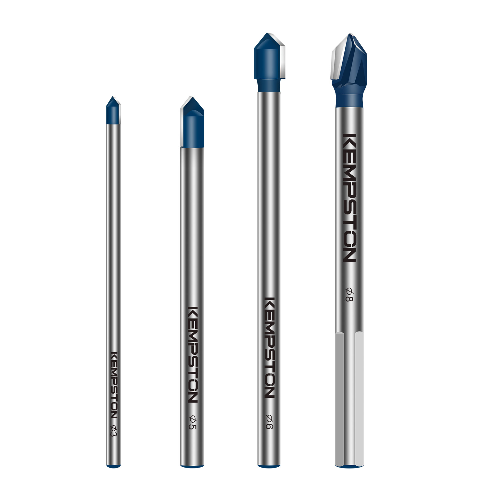 BLACK+DECKER 16905 Glass and Tile Drill Bit, 1/2 in Dia x 37/8 in OAL, High Speed Steel