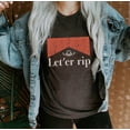thumbnail image 1 of LET HER RIP Graphic Short Sleeve Tshirt Top Plus Size, 1 of 7