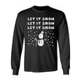 thumbnail image 1 of LET IT SNOW SNOWMAN Adult Long Sleeve T-shirt, 1 of 3