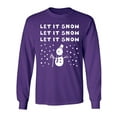 thumbnail image 1 of LET IT SNOW SNOWMAN Adult Long Sleeve T-shirt, 1 of 3