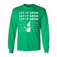 thumbnail image 1 of LET IT SNOW SNOWMAN Adult Long Sleeve T-shirt, 1 of 3