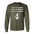 thumbnail image 1 of LET IT SNOW SNOWMAN Adult Long Sleeve T-shirt, 1 of 3