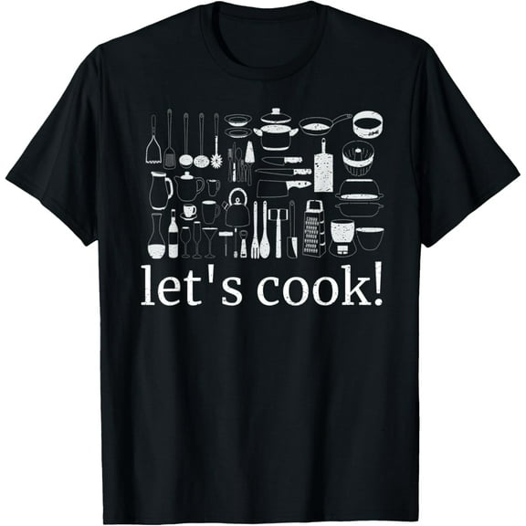 LET'S COOK! KITCHEN TOOLS UTENSILS T-Shirt
