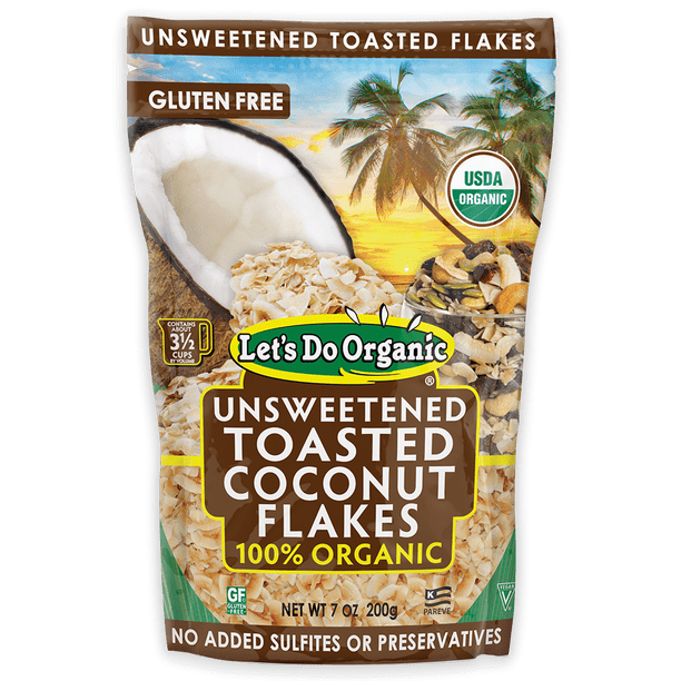 LET'S DO ORGANIC TOASTED COCONUT FLAKES, 7 OZ.