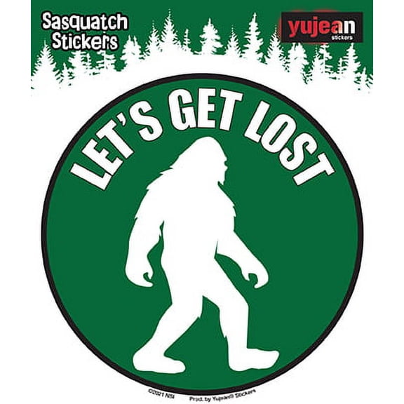 LET'S GET LOST STICKER - "Squatcher" Weather Resistant Long Lasting In / Out Door Die-Cut Decal Sticker - 5"