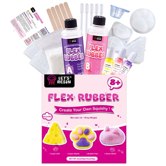 LET'S RESIN Cute Trio Taba Squishy Making All-in-one Kit, Gift For Kids, Holiday, Diy