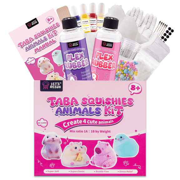 LET'S RESIN Taba Squishy Kit, All-In-One Beginner Kit for Squishy Toy Maker, Ideal Holiday Gifts, Superb Stress Relief and Crafting Fun