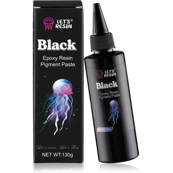 LET'S RESIN High Concentrated Epoxy Resin Pigment Paste, 100ml, Black, Opaque Resin Dye for Resin Art, River Table, Jewelry Making, Coasters