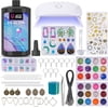 LET'S RESIN All-In-One Jewelry Making Kit - 153Pcs Clear Resin with UV Lamp & Accessories for Keychains & Diy Jewelry, Gift UV Resin for Beginners