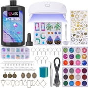 LETS RESIN All-In-One Jewelry Making Kit - 153Pcs Clear Resin with UV Lamp & Accessories for Keychains & DIY Jewelry, Gift UV Resin for Beginners
