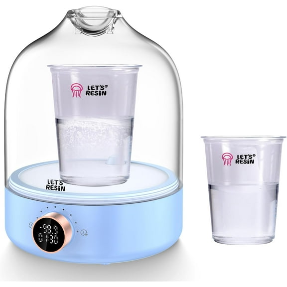 LETS Resin Upgraded Resin Bubble Remover, Eliminate 99% Bubble in 5-9 Minutes, 99Kpa with Digital DisplayBigger Capacity, Auto Vent, Timer for Epoxy Resin Casting, Resin Art Crafts, Jewelry Making