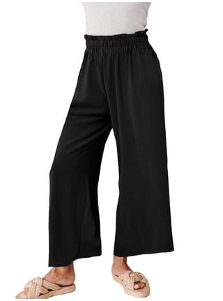 JGGSPWM Womens Crossover Flare Leggings with Pockets Bootcut High