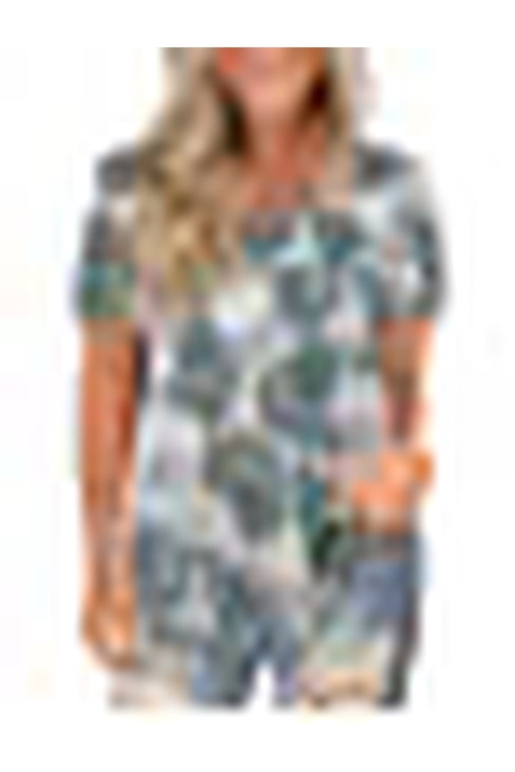 Women's Plus Size Tops Short Sleeve Shirts Lace Pleated Tunic Causal Tee Blouses M-4XL