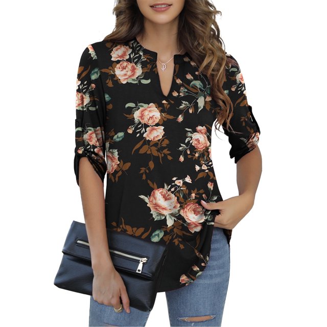 Celeste Full Size Floral Layering Tops with None Slip Sleeves Plus Size