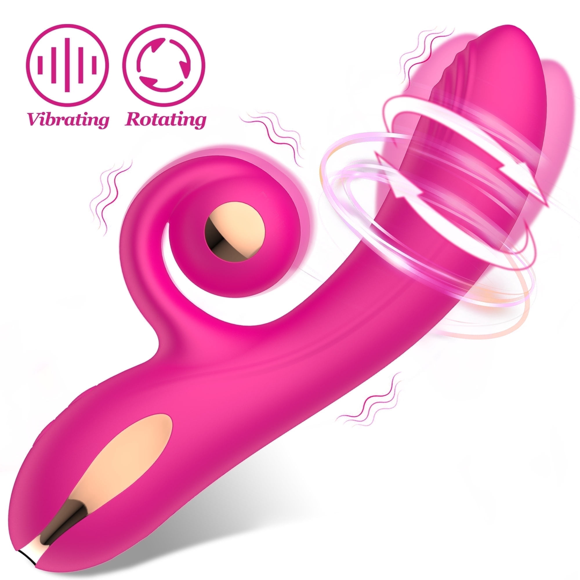 LETHIME Rabbit Vibrator for Women Female Sex Toys with 10 Vibrating & 10  Rotating Modes Waterproof Silicone Adult Toy G Spot Clitoral Stimulator  Dildo for Couples Pleasure