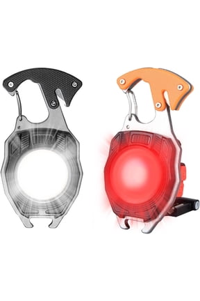 2 Pack Led Keychain Flashlight, 500 Lumens Rechargeable Cob Waterproof Portable Led Work Light, 5 Light Modes, Pocket Light with Battery Display