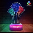 thumbnail image 1 of LETOUR 3D Creative Rose Flower Night Light - Smart Touch, 7 Color Changing, Dual Power, Soft LED for Decor & Gifting, 1 of 9