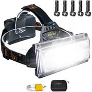 LETOUR Headlamp 1800 Lumen Rechargeable Head lamp IP65 Waterproof Headlights for Adults Outdoors Camping