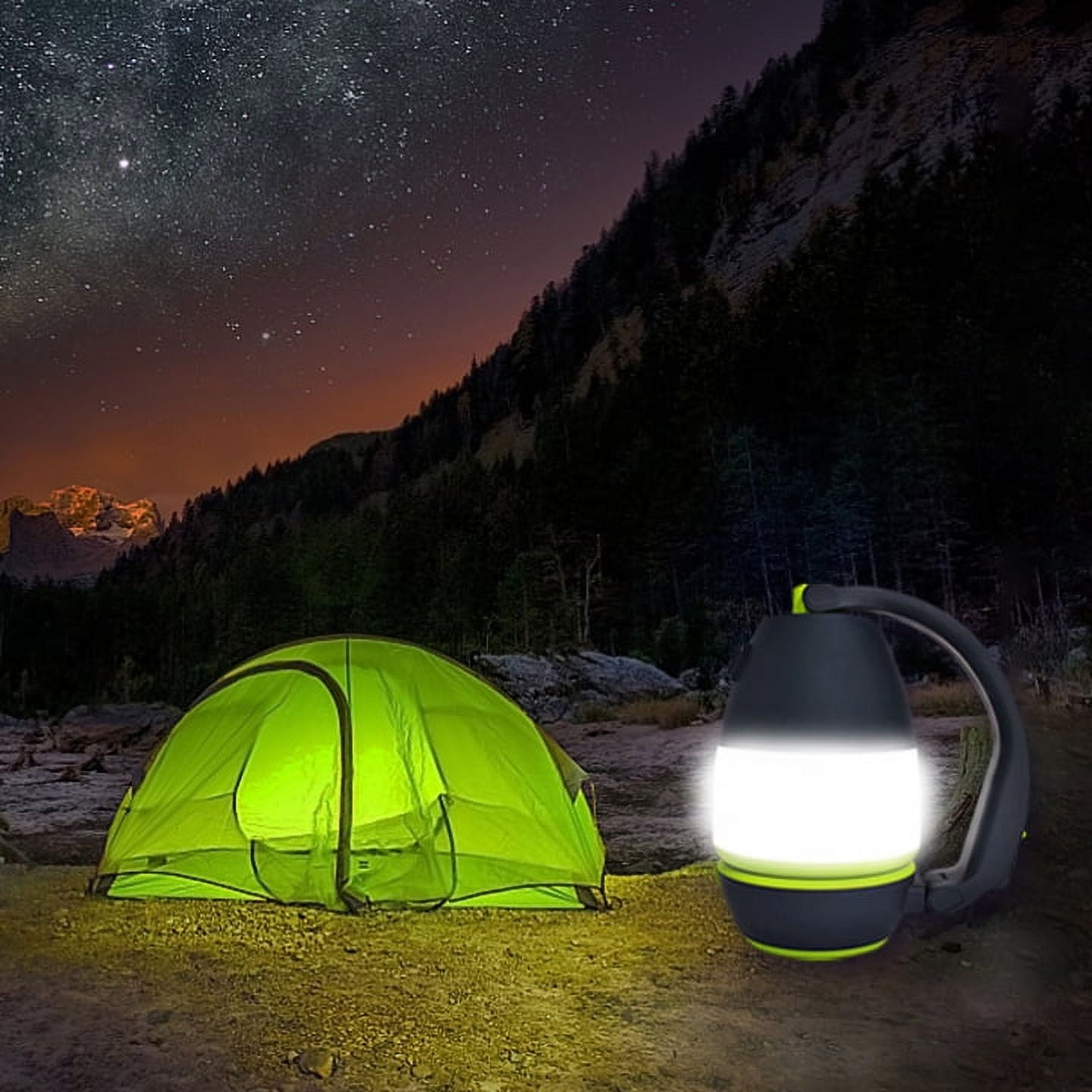 LETOUR LED Camping Lantern 3 in 1 Rechargeable Searchlight Collapsible