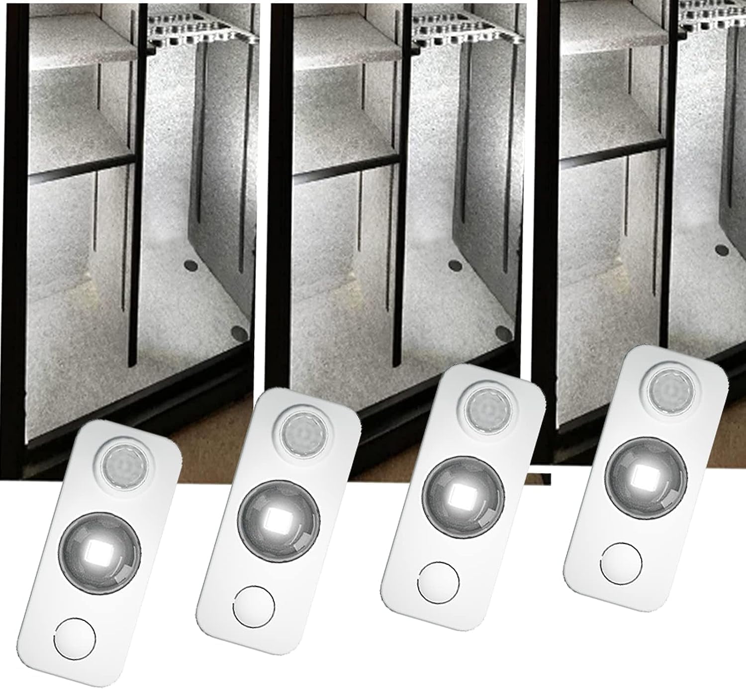 LETOUR Motion Activated Closet Light 6500K Cabinet Lighting 10ft Sensor 60s Auto-Off Dimmable Daylight White and Battery Powered