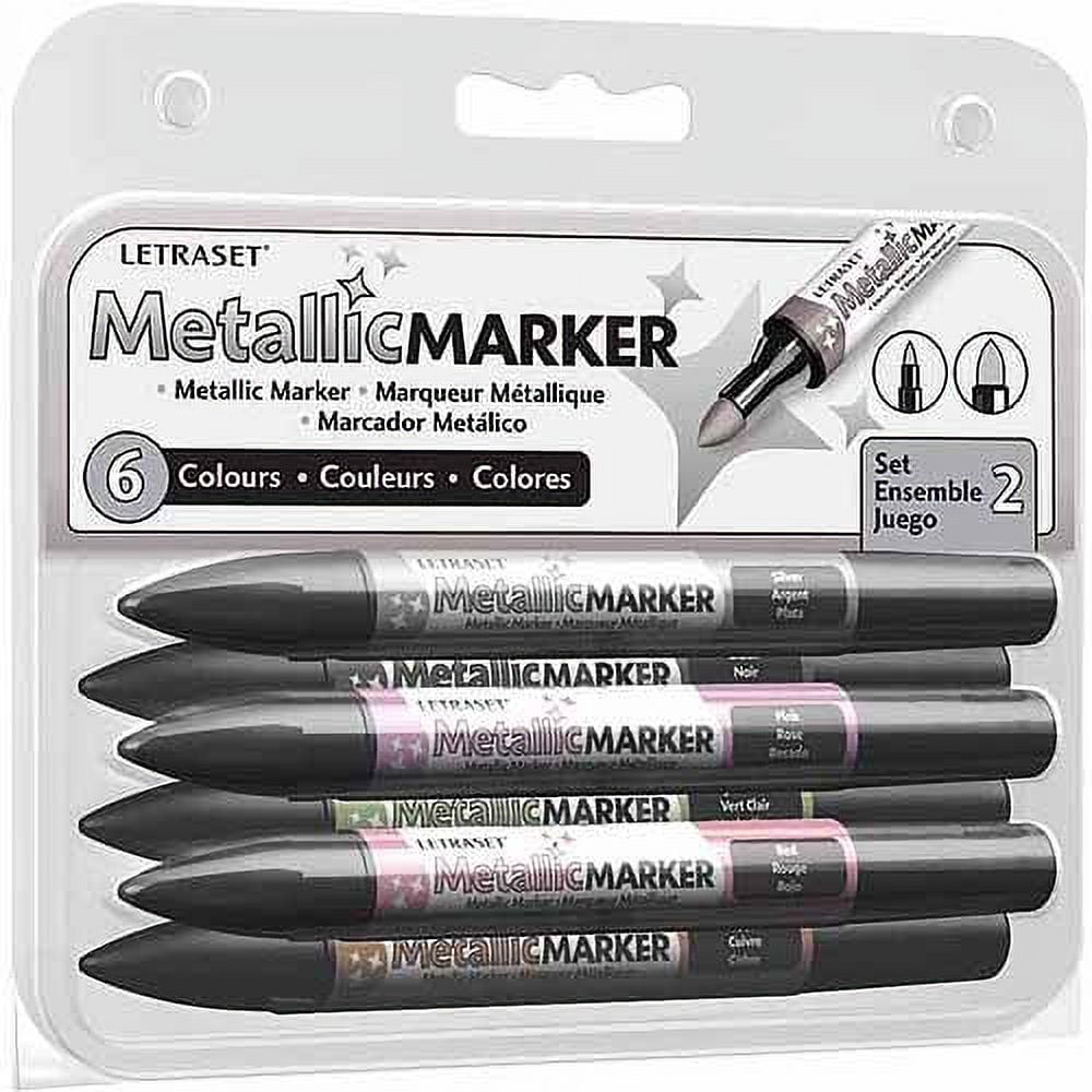 6 Metallic Assorted Permanent Markers – King Stationary Inc