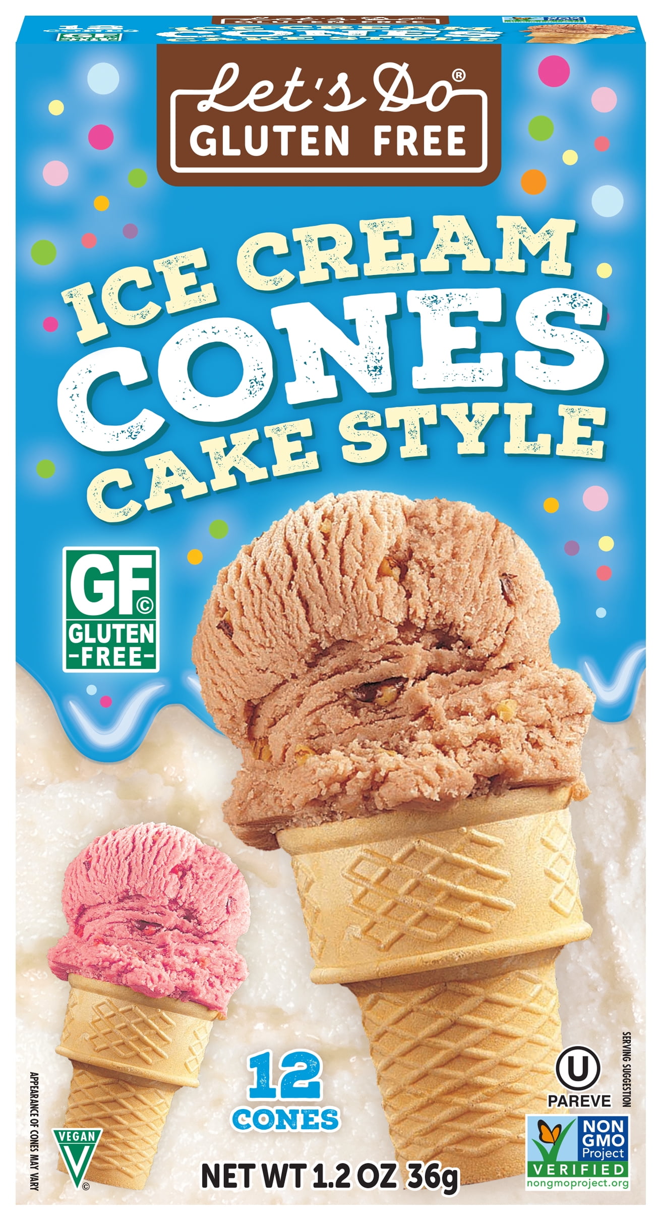 LETS DO ORGANIC CONES ICE CREAM, 1.2 OZ