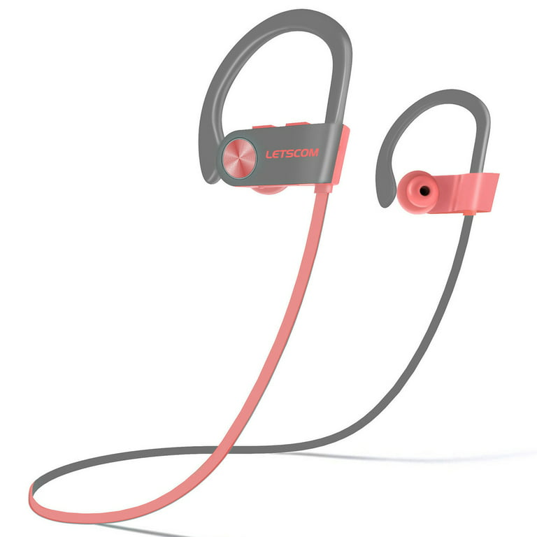 LETSCOM U8I Bluetooth Headphones V5.0 IPX7 Waterproof, HiFi Bass Stereo  Sweatproof Earbuds 