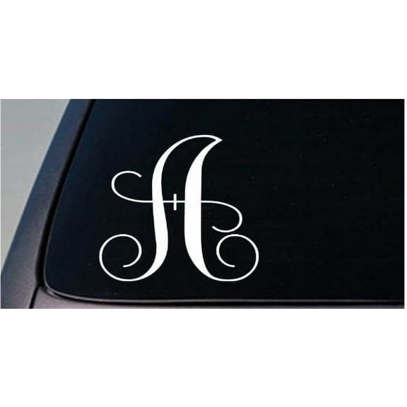 LETTER A 6" monogram sticker decal truck car window teach craft initials *D772*