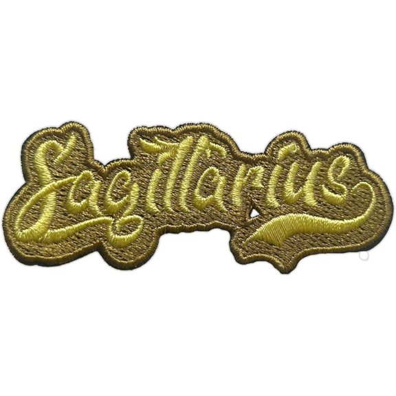 (LETTERS) Zodiac Sign Embroidery Iron On Patches, Size 3" Sew Patches for Clothes Backpack Bag, Astrology Embroidered Patches, Constellation Fabric Patches DIY Spiritual Gifts (Sagittarius)