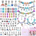 thumbnail image 1 of LEUCHTAMOR Charm Bracelet Making Kit for Girls, Kids' Jewelry Making Kits,Bangles Bracelets Making Kits with Gift Box-85 Pcs, 1 of 5