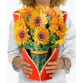 thumbnail image 1 of LEUCHTAMOR Paper Pop Up Cards,Sunflowers,11 Inch Life Sized Forever Flower Bouquet 3D Popup Greeting Cards, Birthday Gift Cards, Best Friend Gift with Note Card and Envelope, 1 of 7