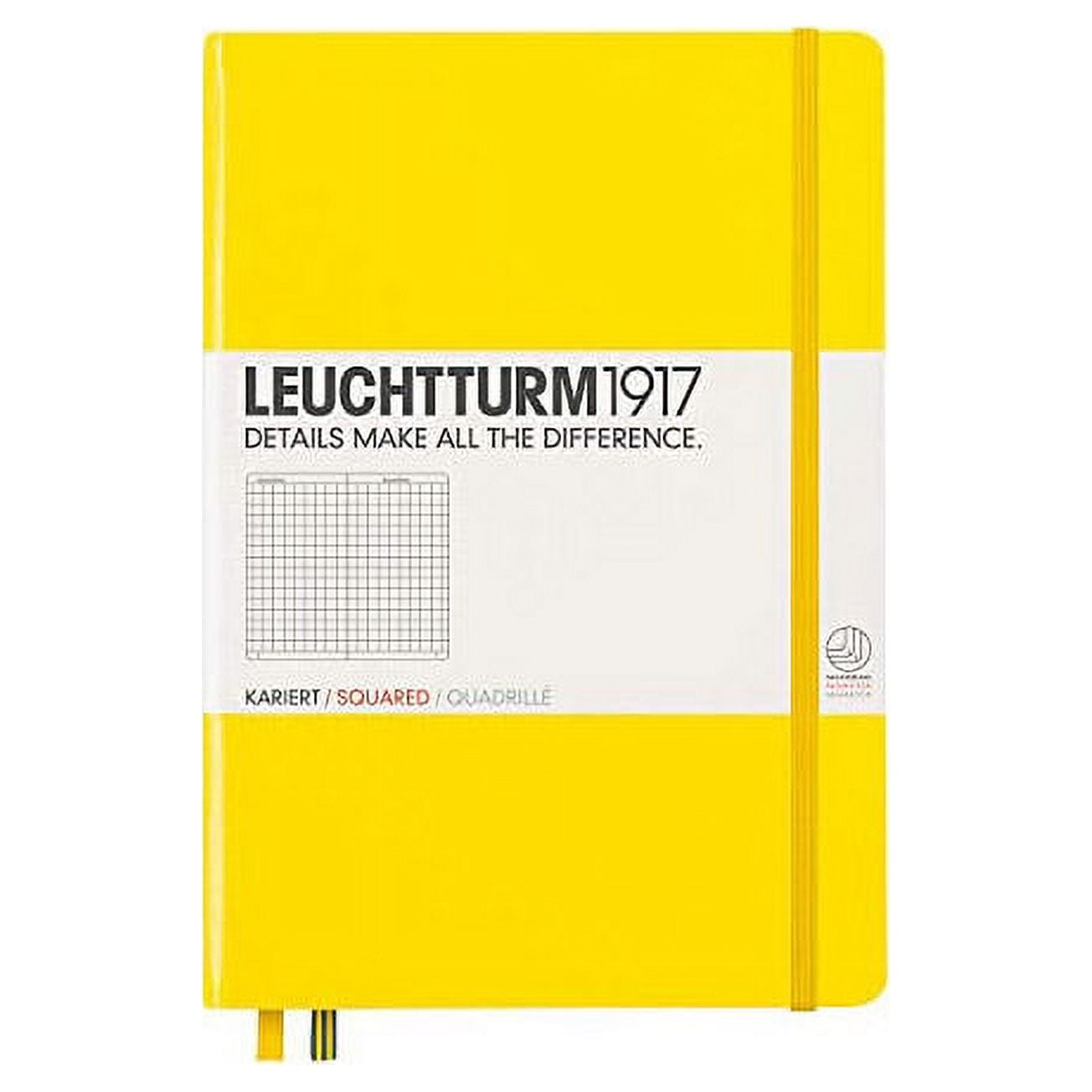 LEUCHTTURM1917 - Medium A5 Squared Hardcover Notebook (Lemon