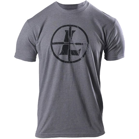 LEUPOLD Adult Male Distressed Reticle Graphite Heather L Tee (177621)