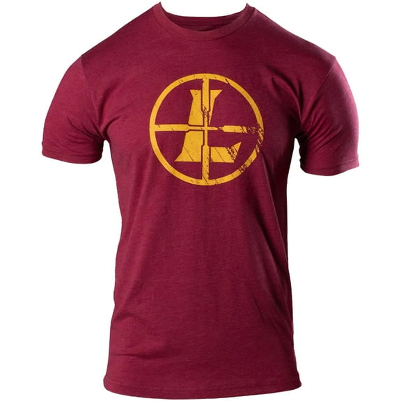 LEUPOLD Adult Male Distressed Reticle T-Shirt, Color: Cardinal Heather, Size: M (181844)