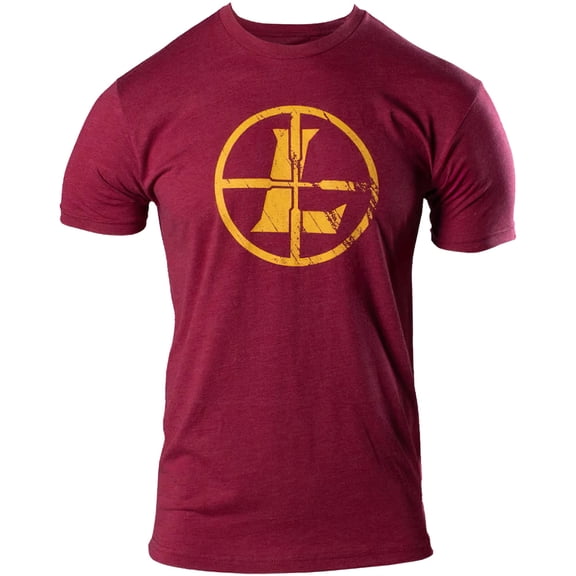 LEUPOLD Adult Male Distressed Reticle T-Shirt, Color: Cardinal Heather, Size: XXL (181847)