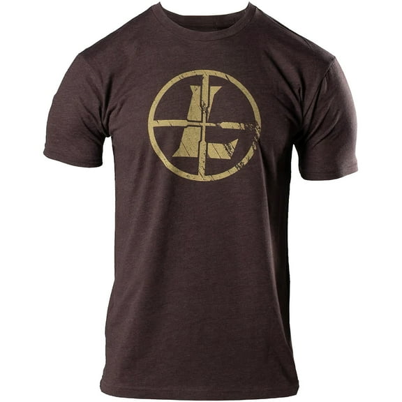 LEUPOLD Adult Male Distressed Reticle T-Shirt, Color: Espresso Heather, Size: XXL (181851)