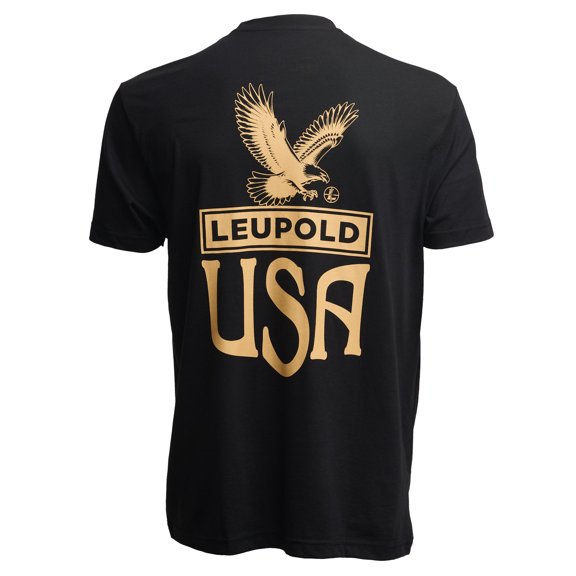 LEUPOLD Men's Eagle Badge Black Tee, Size: XXL (186764)