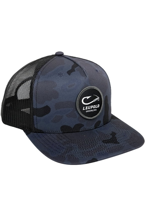 Unisex Fishhook Semi-Structured Mid-Profile Snap-Back Trucker Hat, OSFA
