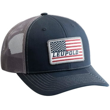 LEUPOLD Unisex Flag Mid-Profile Snap-Back Navy/Gray Trucker Hat, OSFA (179858)