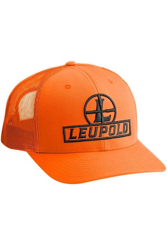 Unisex Leupold Reticle Snap-Back Blaze Orange Trucker Hat, OSFA (178013)