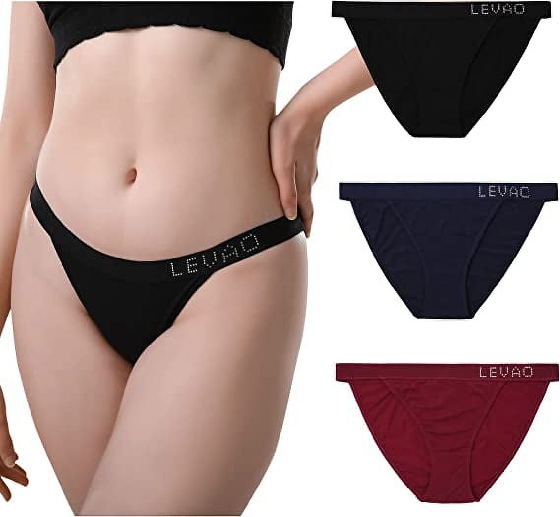 LEVAO Cotton String Bikini Underwear Womens Panties Stretch