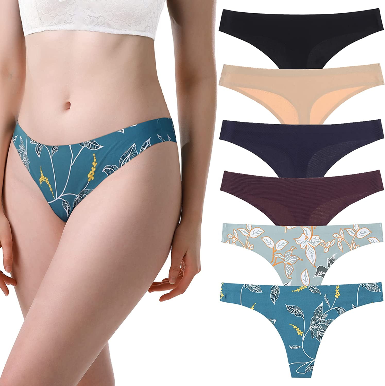 Levao 7 Pack Women's Underwear Seamless Panties No Show Briefs