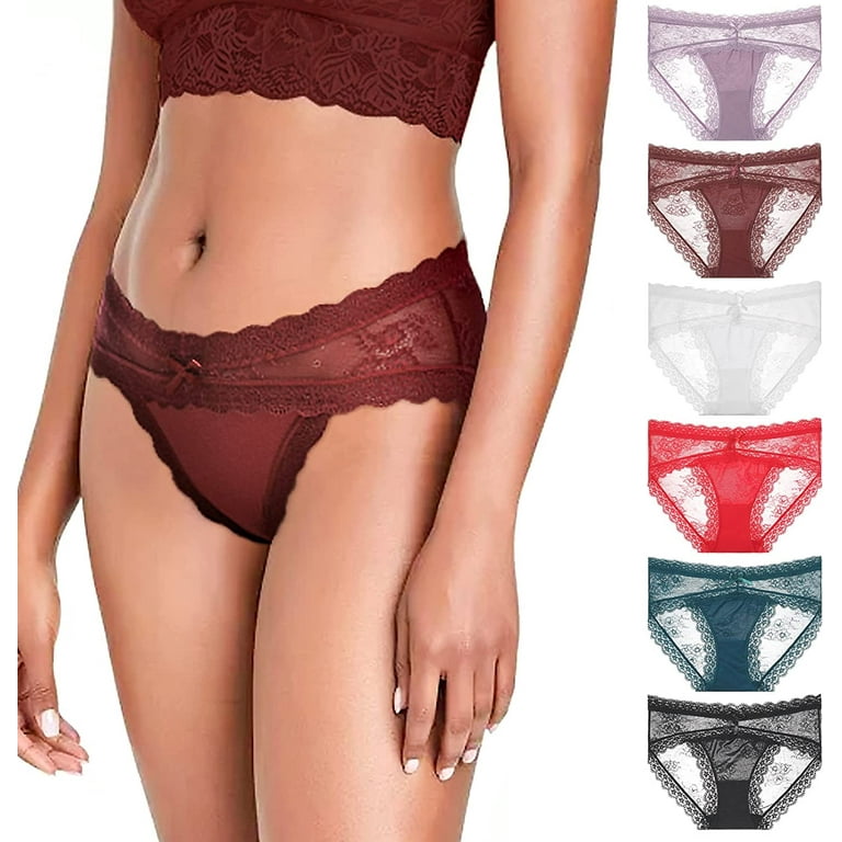Women Lace Underwear Sexy Breathable Hipster Panties Stretch