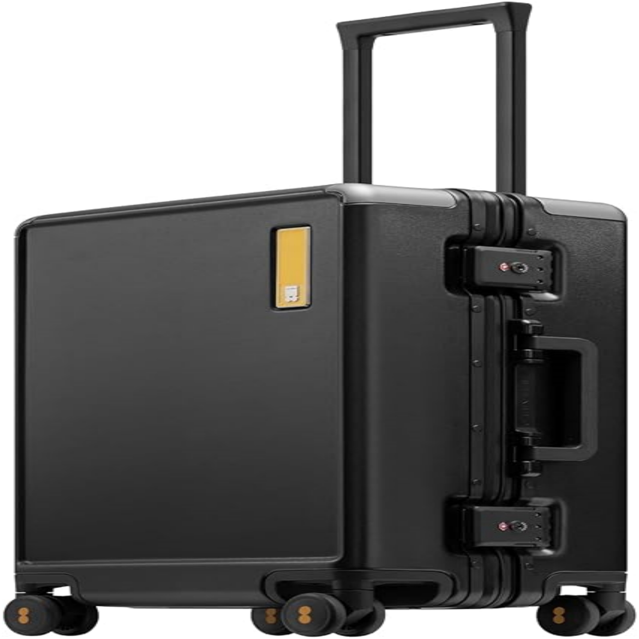 LEVEL8 Zipperless Checked Luggage with Aluminum Frame, Medium