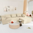 thumbnail image 1 of LEVELEVE 106" Cloud Sectional Couch - Deep Seat Modern Modular L-Shape Chaise Sofa, No Assembly Required - Upholstered for Living Room/Bedroom(Beige,Right Facing Chaise), 1 of 8