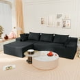 thumbnail image 1 of LEVELEVE 106" Cloud Sectional Couch - Deep Seat Modern Modular L-Shape Chaise Sofa, No Assembly Required - Upholstered for Living Room/Bedroom(Dark Grey,Left Facing Chaise), 1 of 8