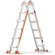LEVELEVE 20FT Multi Position Ladder,A Frame 6 Step Ladder with Stabilizer Bar & Wheels,330 lbs Security Load Extension Ladder for Stairs Home Indoor Outdoor Roof