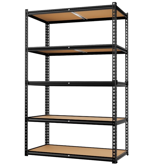 LEVELEVE 5-Tier Heavy Duty Storage Shelf, 2000LBS Load Capacity - Adjustable Metal Utility Rack, 18"D x 48"W x 73"H for Garage, Kitchen, Pantry & More
